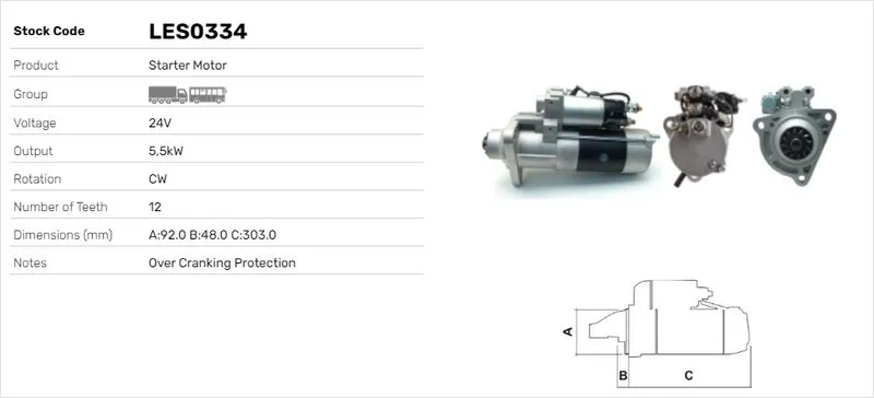 Marş Dinamosu  LUCAS ELEKTRIK LES0334
