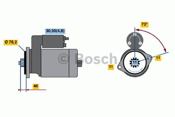 Marş Motoru 12V 2 Kw 11D A3 3.2 V6 1.9Tdi 2.0Tdi Caddy III 1.9Tdi - . Görsel