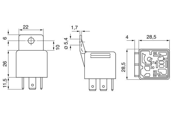 Mini Role 12V 30A 5 Fişli Sapsiz - 5. Görsel