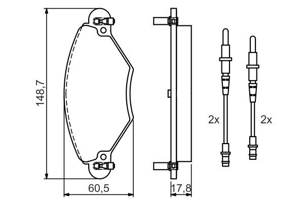 BOSCH 0986424582 Ön Balata - . Görsel