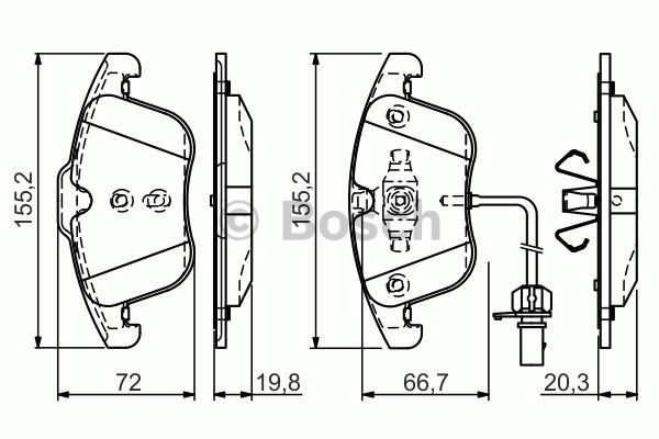 BOSCH 0986495129 Fren Balatası Ön - . Görsel