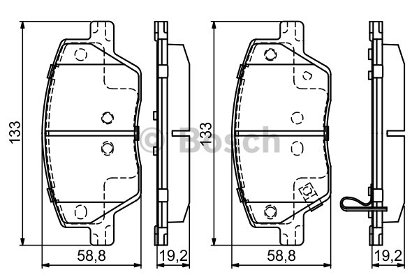 BOSCH 0986495392 Fren Balatası Ön - . Görsel