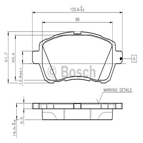 BOSCH 0986495108 Fren Balatası Ön - . Görsel
