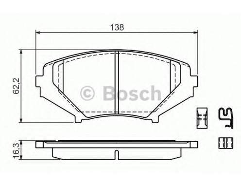 BOSCH 0986494220 Ön Fren Balata - . Görsel