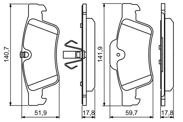 BOSCH 0986494256 Ön Balata - . Görsel