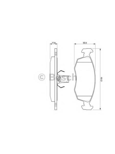 BOSCH 0986424554 Fren Balatası Ön - . Görsel