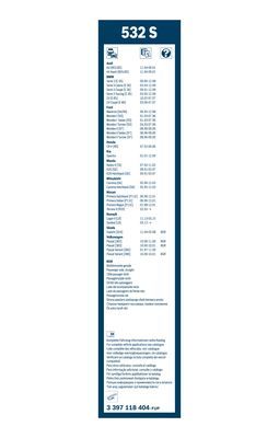 BOSCH 3397118404 Silecek Süpürgesi Ön Takım - . Görsel