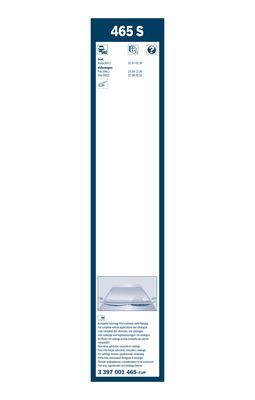BOSCH 3397001465 Silecek Süpürgesi Ön Takım - . Görsel