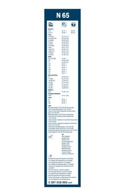 Ön Cam Silecek 65Cm X1 P107 Toyota Aygo Volvo - . Görsel