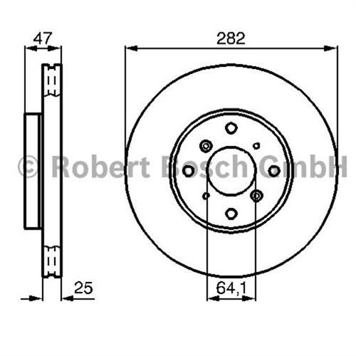 BOSCH 0986478982 Fren Diski Ön - . Görsel