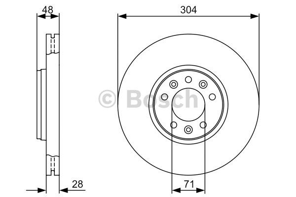 BOSCH 0986479380 Fren Diski Ön - . Görsel