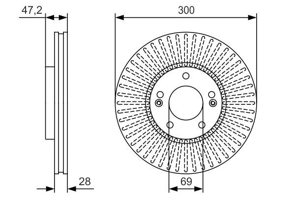 BOSCH 0986479S14 Ön Fren Aynası - . Görsel