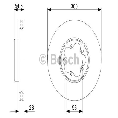 BOSCH 0986479307 Fren Diski Ön - . Görsel