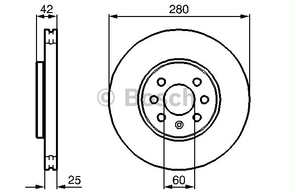 BOSCH 0986479S55 Fren Diski Ön - . Görsel