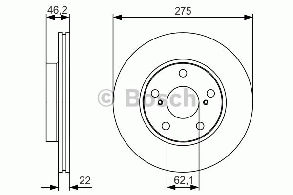 BOSCH 0986479R97 Fren Diski Ön - . Görsel