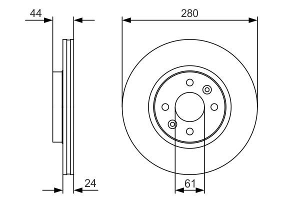 BOSCH 0986479R67 Fren Diski Ön - . Görsel