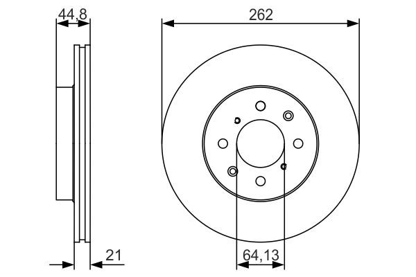BOSCH 0986479R80 Fren Diski Ön