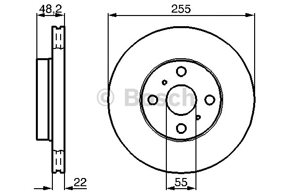 BOSCH 0986478578 Fren Diski Ön - . Görsel
