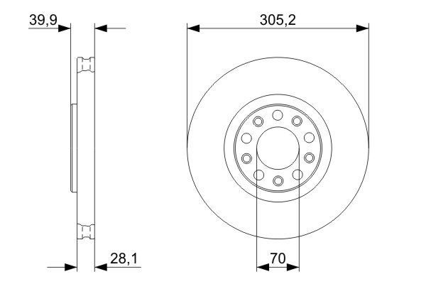 BOSCH 0986479293 Ön Fren Aynası - . Görsel