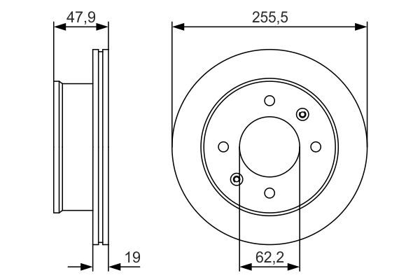 BOSCH 0986479S21 Fren Diski Ön - . Görsel