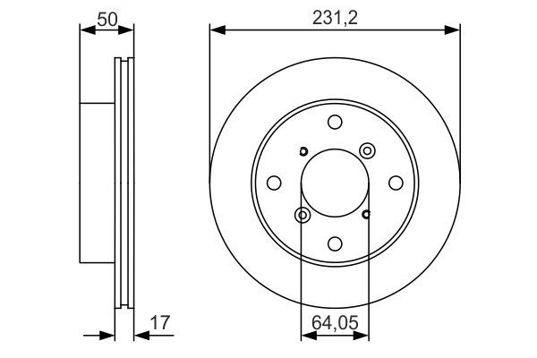 BOSCH 0986479R96 Fren Diski Ön - . Görsel