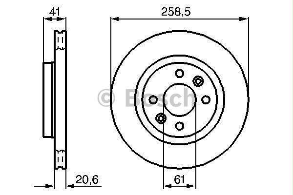 BOSCH 0986478124 Fren Diski Ön - . Görsel
