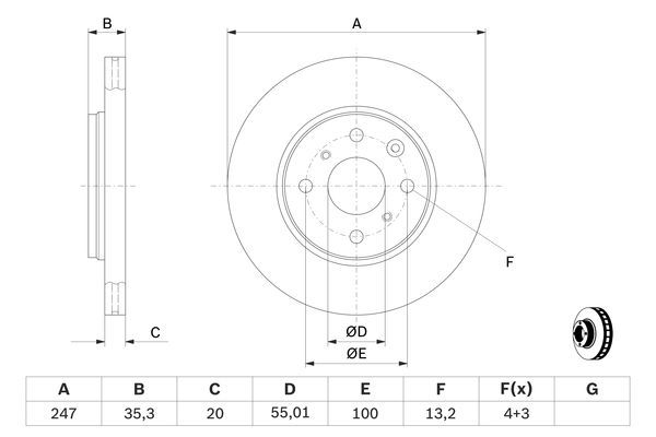 Ön Fren Aynasi P107 1.0 1.4Hdi C1 1.0 1.4Hdi Toyota Aygo - . Görsel