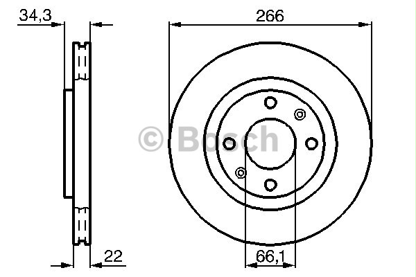 BOSCH 0986478618 Fren Diski Ön