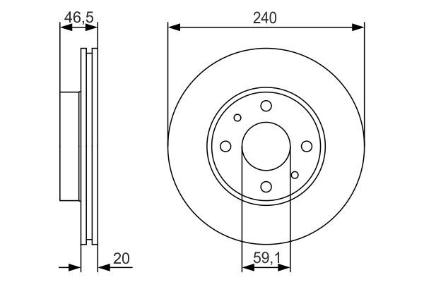 BOSCH 0986479S74 Fren Diski Ön - . Görsel