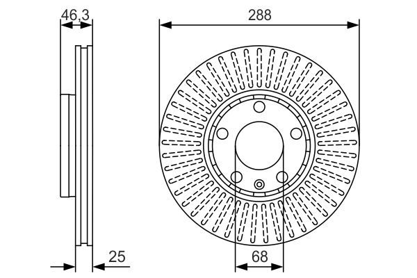BOSCH 0986479R82 Fren Diski Ön - . Görsel