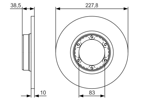 BOSCH 0986479R65 Fren Diski Ön - . Görsel