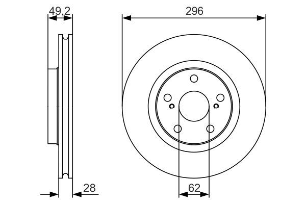 BOSCH 0986479S22 Ön Fren Aynası - . Görsel