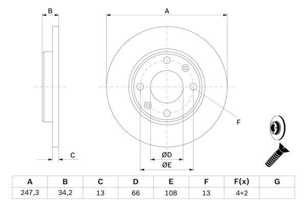 Ön Fren Aynasi Xsara 1.5D 1.4İ Abs Siz 206 1.4Hdi 306 - . Görsel