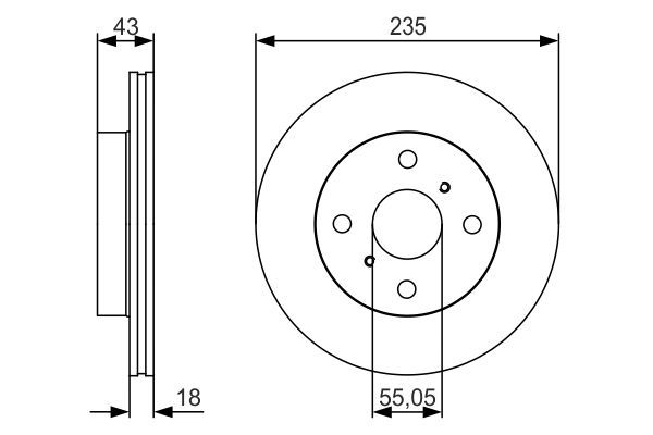 BOSCH 0986479S46 Fren Diski Ön - . Görsel