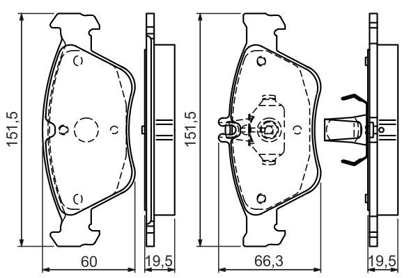 BOSCH 0986494002 Fren Balatası Ön - . Görsel