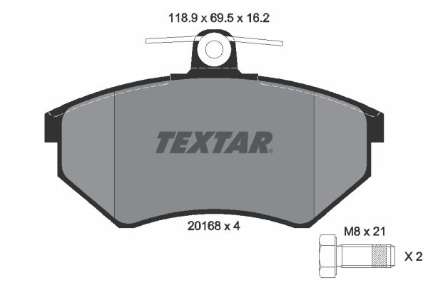 TEXTAR 2016801 Fren Balatası Ön