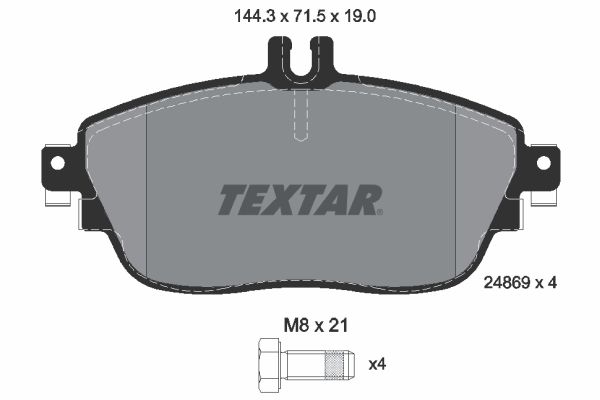 TEXTAR 2486901 Fren Balatası Ön
