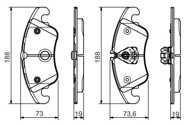 BOSCH 0986495110 Fren Balatası Ön - . Görsel