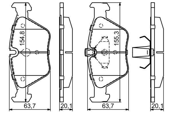 BOSCH 0986424485 Fren Balatası Ön - . Görsel