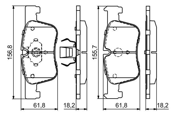 BOSCH 0986494689 Fren Balatası Ön - . Görsel