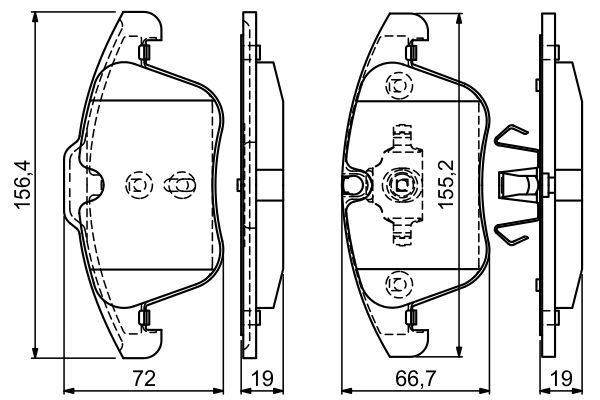 BOSCH 0986494169 Fren Balatası Ön - . Görsel