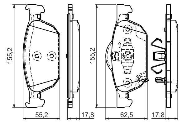 BOSCH 0986494383 Ön Fren Balata - . Görsel