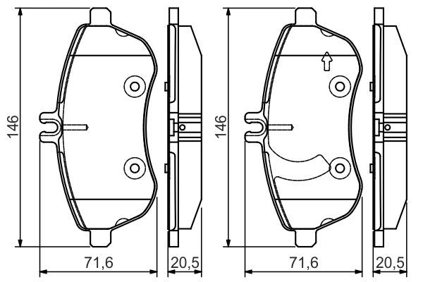 BOSCH 0986495104 Fren Balatası Ön - . Görsel