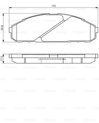 BOSCH 0986495171 Ön Fren Balata - . Görsel