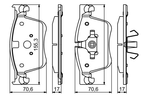 BOSCH 0986494696 Fren Balatası Ön - . Görsel