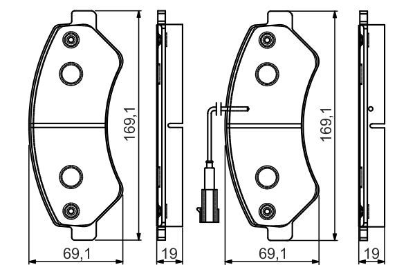 BOSCH 0986495095 Fren Balatası Ön - . Görsel