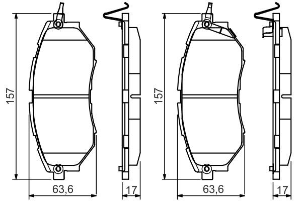 BOSCH 0986495156 Ön Fren Balata - . Görsel