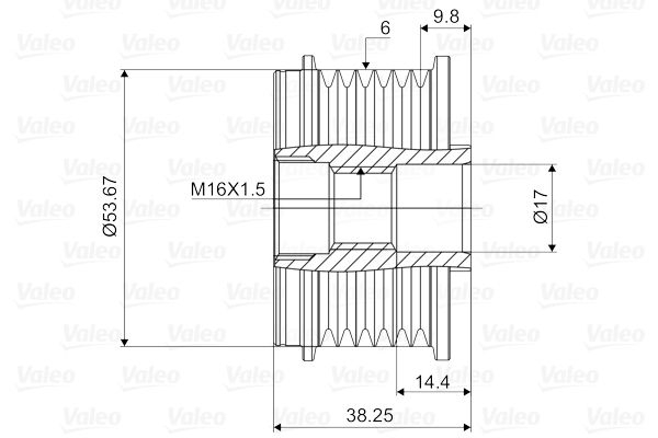 VALEO 588028 Alternatör Kasnağı - . Görsel