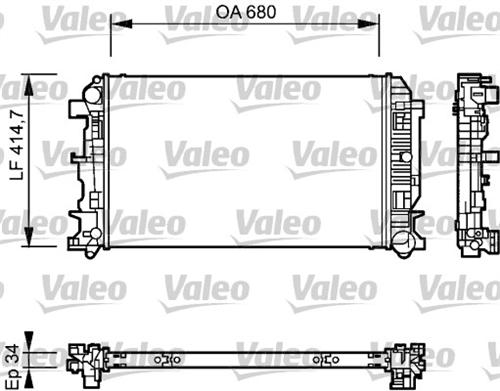 Radyatör Crafter 06 11 2.5Tdi Ac Mek 680X414.7X34 - . Görsel
