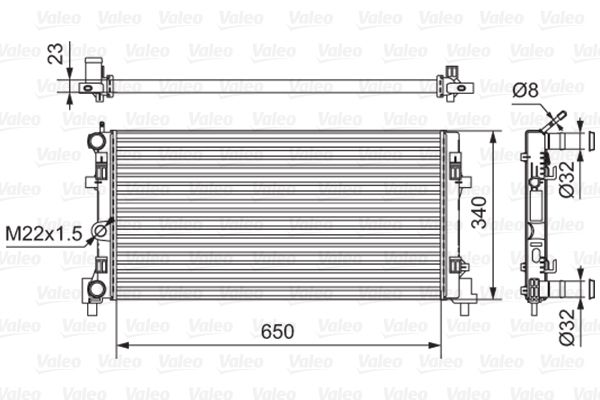 VALEO 701522 Su Radyatörü